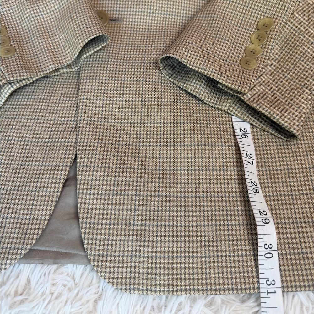 CHAPS + RALPH LAUREN Size 44R Silk & Wool Blend Blazer Made In Canada - Picture 8 of 10